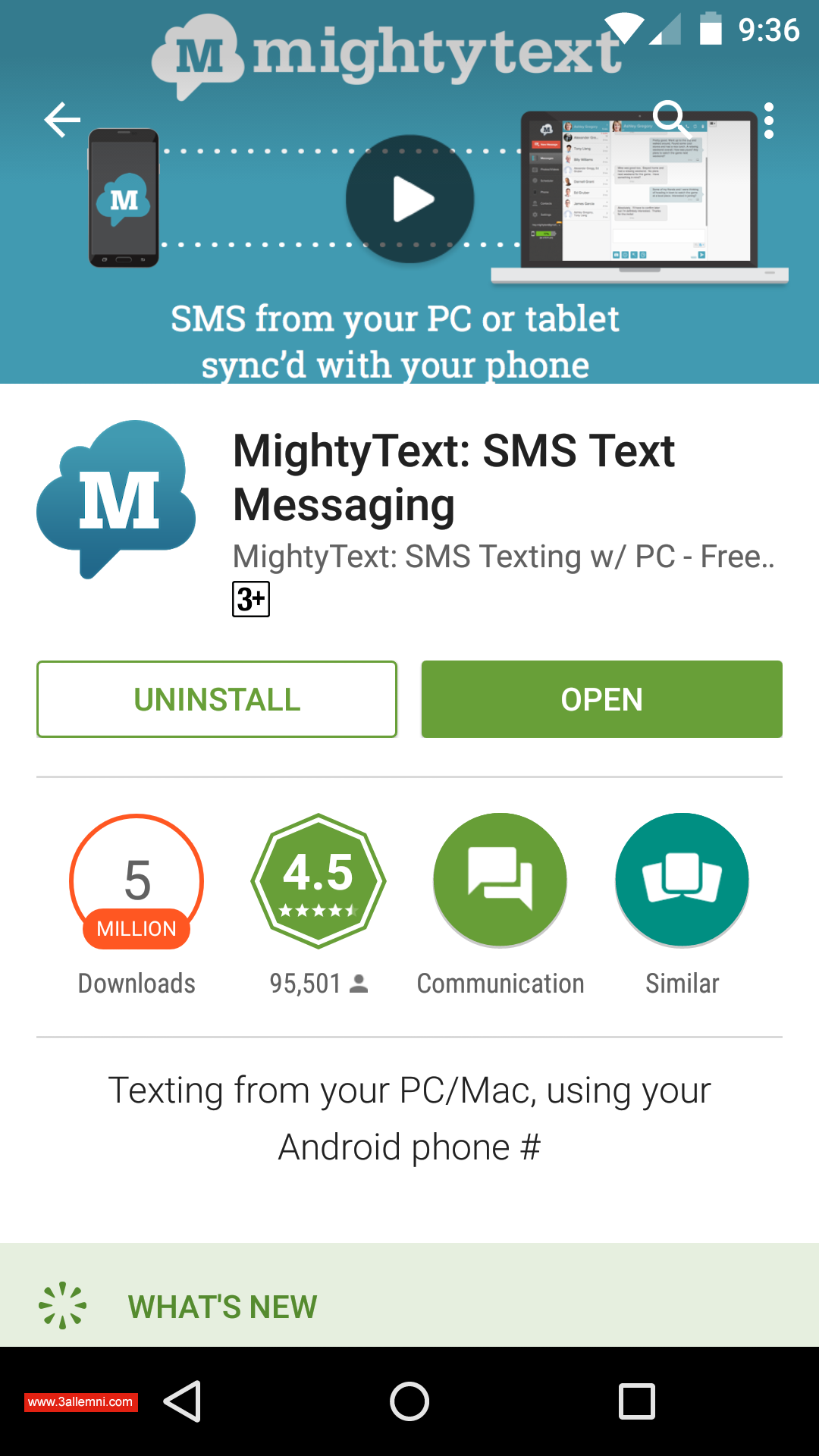 mightytext for iphone 2015