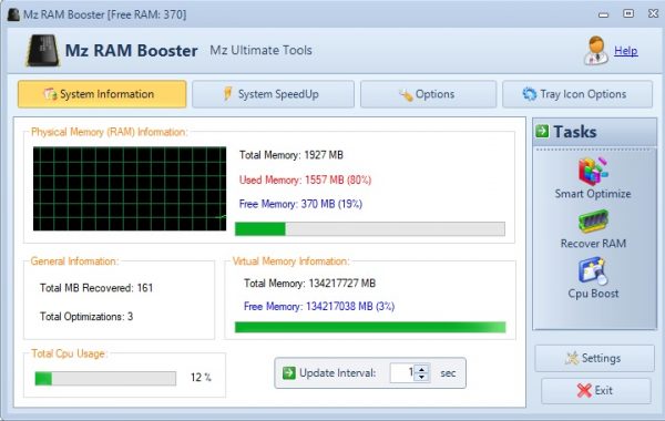 Mz ram booster как очистить оперативную память